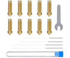 ELEGOO Neptune 4 Plus / 4 Max žalvarinių antgalių rinkinys (0.4 mm x4, 0.6 mm x2, 0.8 mm x2, 1.0 mm x2)