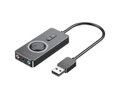 Išorinė USB 2.0 garso plokštė Vention CDRBF 1m (juoda)
