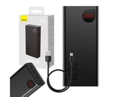 Greitas įkrovimas Power Bank Baseus Adaman, 40000mAh 22.5W (juodas)