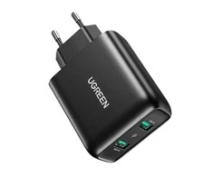 Greitas įkroviklis UGREEN, 2xUSB-A, 18W, PD 3.0 EU (juodas)