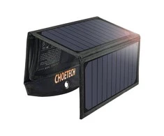 Sulankstomas saulės įkroviklis Choetech SC001 19W 2xUSB (juodas)