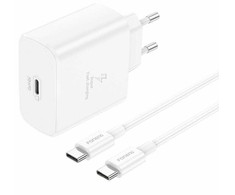 Foneng EU62 USB-C 45W maitinimo įkroviklis + USB-C laidas (baltas)