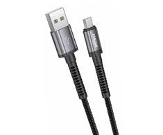 Foneng X83 USB į mikro USB laidas, 2.1A, 1m (juodas)