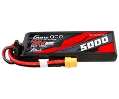 Gens ace G-Tech 5000mAh 7.4V 60C 2S1P Lipo PC medžiagos dėklas su XT60 kištuku