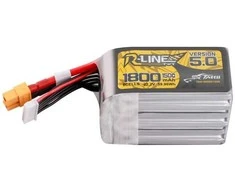 Gens Ace &amp; Tattu Lipo Tattu R-Line 5.0 versija 1800mAh 22.2V 150C 6S baterija su XT60 jungtimi