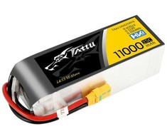 Gens Ace &amp; Tattu Tattu 11000mAh 22.8V HV 25C 6S1P Lipo Baterija Pack with XT90-S (anti-spark) Plug