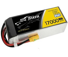 Gens Ace &amp; Tattu Tattu 17000mAh 22.8V 15C 6S1P Lipo Baterija with XT90-S(anti-spark) Plug