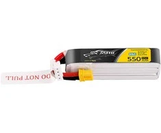 Gens Ace &amp; Tattu Tattu 3s 550mAh 95C 11.4V HV Lipo baterija su XT30 kištuku Long-Pack