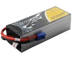 Gens Ace &amp; Tattu Tattu 8000mAh 22.2V 25C 6S1P Lipo baterijos su EC5