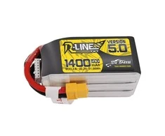 Gens Ace &amp; Tattu Tattu R-Line 5.0 1400mAh 22.2V 150C 6S1P XT60 akumuliatorius