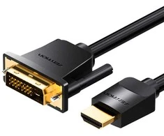 Vention HDMI į DVI kabelis 1.5 m ventiliacija ABFBG (juodas)
