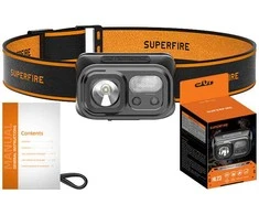 Galvos žibintas Superfire HL23, 220lm, USB-C
