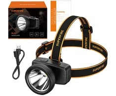 Superfire HL55 galvos žibintas, 150lm, USB-C