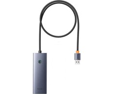 Hub Baseus UltraJoy Series Lite 4-Port 50cm (USB į USB3.0*4+Type-C5V) (pilka)