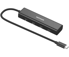 USB Šakotuvas - NEEWER PS020E 4 Prievadų USB-C, Juodas