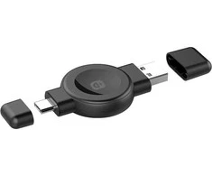 In-line Choetech T606-F belaidis įkroviklis išmaniajam laikrodžiui (juodas)