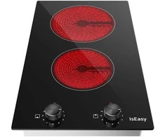 IsEasy LT2V-30 dviejų zonų keraminė/elektrinė viryklė su rankenėlėmis