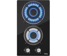IsEasy MGBG-312A dviejų zonų dujinė viryklė su stiklo skydeliu