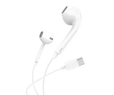 Į ausis įdedamos ausinės, laidinės Foneng T15, USB-C, 1.2 m (balta)