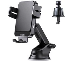Joyroom JR-ZS219 automobilinių laikiklių rinkinys su Qi indukciniu įkrovikliu (juodas)