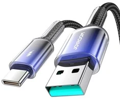 Joyroom USB-A USB-C kabelis S-A42 3A 1.2m juodos spalvos