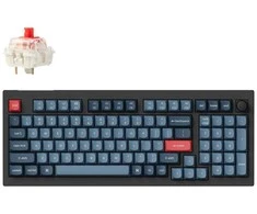 Keychron V5 Max QMK/VIA RGB Knob Raudona Switch Belaidė mechaninė klaviatūra (juodas)