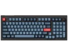 Keychron V5 Max QMK/VIA RGB Knob Raudona Switch Belaidė mechaninė klaviatūra (juodas)