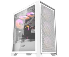 Kompiuterio dėklas Darkflash DRX70 MESH + 4 RGB ventiliatoriai (balti)