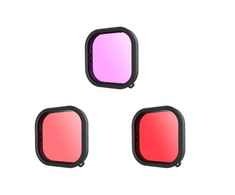 Objektyvo vandeniui atsparus filtrų rinkinys Telesin skirtas GoPro Hero 9 / Hero 10 / Hero 11 / Hero 12