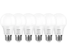 LEPRO 100089-WW-EU-6 LED Bulb, E27, A60, 8.5W (60W), 806 lm, 2700K (warm), 180°, 6-pack