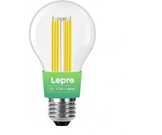 LEPRO 100094-WW-EU E27 Filament LED Bulb, 7.2W (100W), 1521 lm, 2700K, Class A