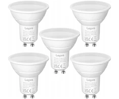 LEPRO 200073-WW-EU-5 GU10 LED Bulb, 4.5W, 345 lm, 2700K, 100°, 5-pack