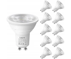 LEPRO 200082-DW-EU-10 GU10 LED Bulb, 3.6W, 345 lm, 6500K, 38°, Energy Class E, 10 pcs.