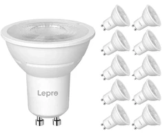 LEPRO 200084-WW-EU-10 GU10 Dimmable LED Bulb, 4.5W, 345 lm, 2700K, 38°, 10-pack