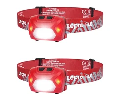 LEPRO 320014-R-2 USB Headlamp, 2 vnt.