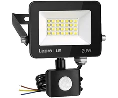 LEPRO 340013-DW-EU 20W 2000 lm 5000 K IP65 LED Floodlight with Motion Sensor