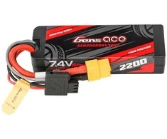 Lipo Gens ace G-Tech 2200 mAh 7,4 V 2S1P 60C GRP-76 kietojo korpuso baterija su XT60 kištuku