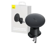 Magnetinis automobilinio telefono laikiklis Baseus su belaidžiu įkrovimu CW01 (juodas)