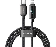 Mcdodo CA-2630 USB-C prie Lightning laidas, 36 W, LED ekranas, 1.2 m