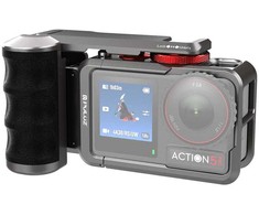 Metalinis apsauginis dėklas su „Puluz“ rankena, skirtas DJI Osmo Action 5 Pro / Action 4 / Action 3