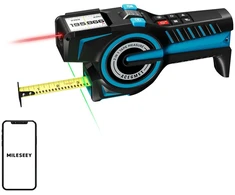 Mileseey DTX 10 lazerinis Distance Measurer with a 100-meter measuring tape