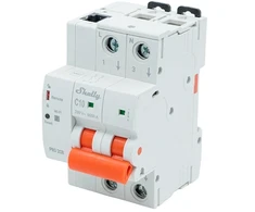 Automatinis jungiklis - Shelly Pro 2CB C10 10 A 2 polių C kreivės 230 V AC DIN bėgelio „Wi-Fi“ „Bluetooth“ Ethernet išmanusis automatinis jungiklis