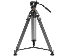 Neewer LL55 Carbon Fiber Video Tripod with Oil Head and Quick-Release Lock