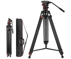 Neewer TP75 Adjustable Tripod with Oil-Damped Head