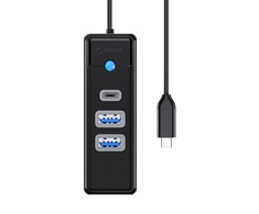 Orico Hub adapteris USB-C prie 2x USB 3.0 + USB-C, 5 Gbps, 0.15 m (juodas)