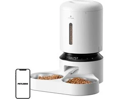 Petlibro Granary maisto dozatorius su dvigubu dubeniu 5L (baltas) be integruotos kameros