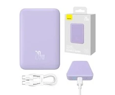 Powerbank Baseus Magnetic Mini 10000mAh 20W MagSafe (violetinė)