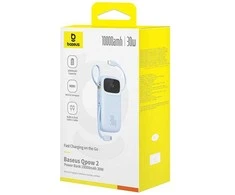 Powerbank Baseus QPow 2 10000mAh 30W 2xUSB-C (mėlyna)
