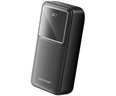 Powerbank Vention FHMB0 30000 mAh, 22,5 W (juoda)