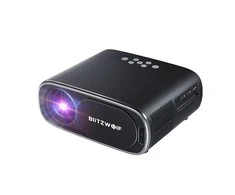 BlitzWolf BW-V4 1080p LED šviestuvas / projektorius, Wi-Fi + Bluetooth (juodas)